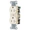 Hubbell Wiring Device-Kellems Straight Blade Receptacle, 5-20R, 20 A, 125V AC, 2 Pole, 3 Wire, Flush Mount, Grounded BR20LATR - alternate 1